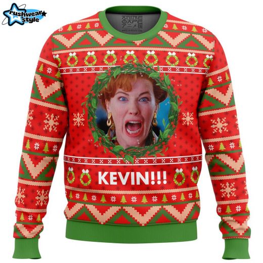 Kevin!!! Home Alone Ugly Christmas Sweater – 90s Christmas Movie Holiday Sweater