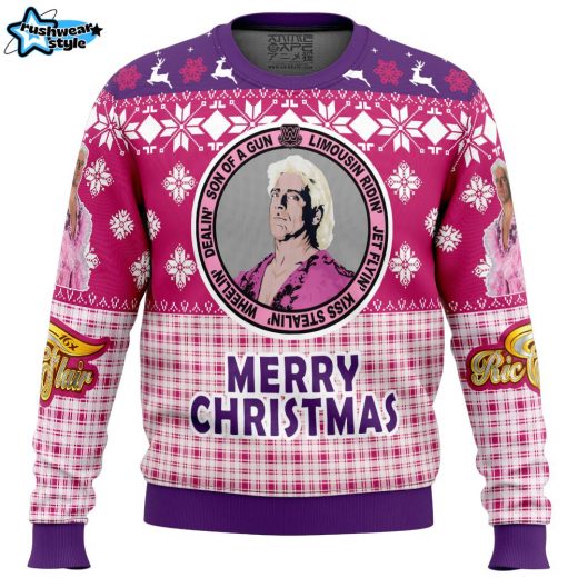 Legendary Ric Flair WWE Ugly Christmas Sweater – WWE Wrestling Legend Holiday Sweater