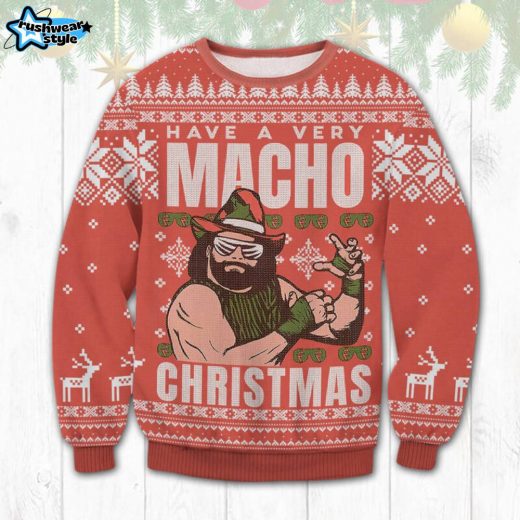 Macho Man Randy Savage Ugly Christmas Sweater – WWE Wrestling Legend Holiday Sweater