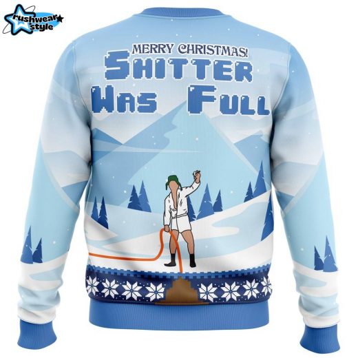 Shitter Was Full National Lampoon’s Christmas Vacation Ugly Christmas Sweater – Comedy Movie Holiday Sweater