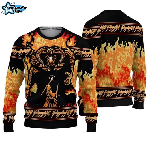 The Lord Of The Rings Ugly Sweater – Fantasy Epic Movie Holiday Sweater