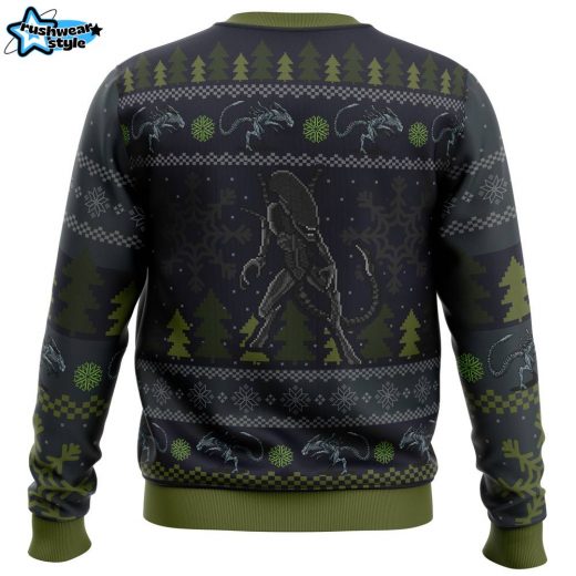 A Christmas Bug Hunt Xenomorph Ugly Sweater – Alien Themed Holiday Sweater