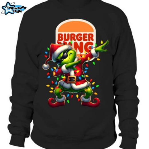 Burger King Grinch Dadbing Unisex Sweatshirt – Holiday Parody Design