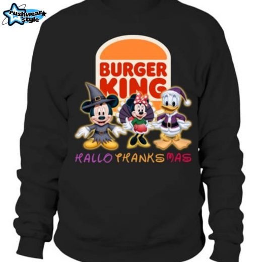 Burger King HalloThanksMas Unisex Sweatshirt – Festive Holiday Mashup