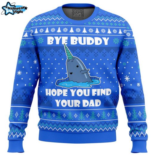 Bye Buddy Elf Ugly Christmas Sweater – Holiday Movie Quote Sweater