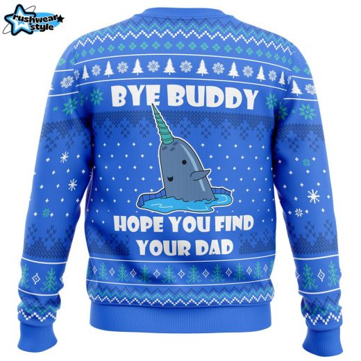 Bye Buddy Elf Ugly Christmas Sweater – Holiday Movie Quote Sweater