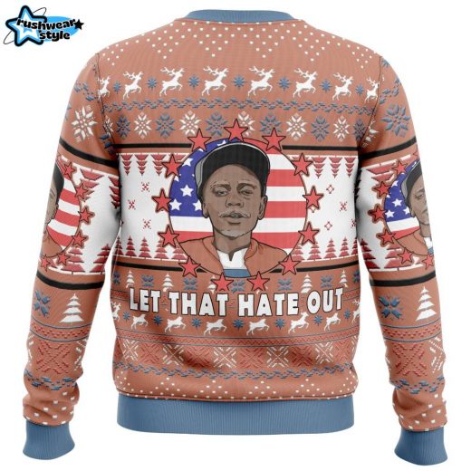 Clayton Bigsby Let That Hate Out Chappelle’s Show Ugly Christmas Sweater – Comedy Holiday Sweater