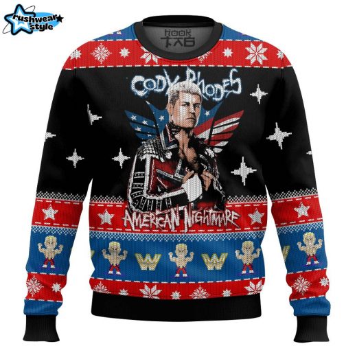 Cody Rhodes WWE Christmas Ugly Sweater – Wrestling Superstar Holiday Sweater