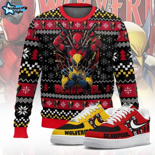 Deadpool X Wolverine Ugly Christmas Sweater – Marvel Heroes Holiday Sweater