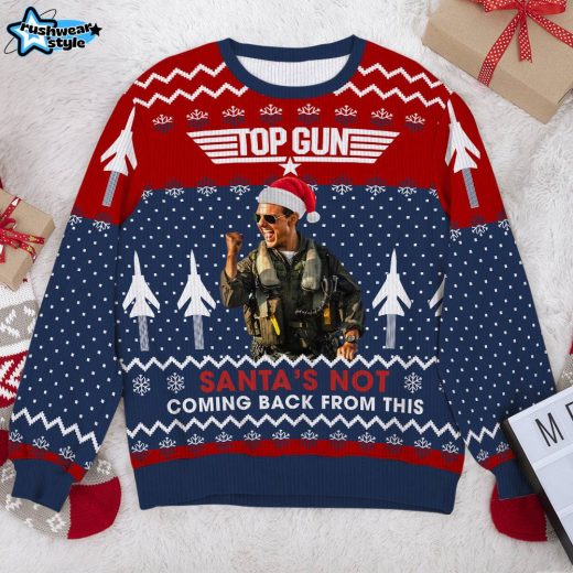 Gifts For Christmas Action Drama Movie Lovers Ugly Sweater – Top Gun Inspired Holiday Sweater