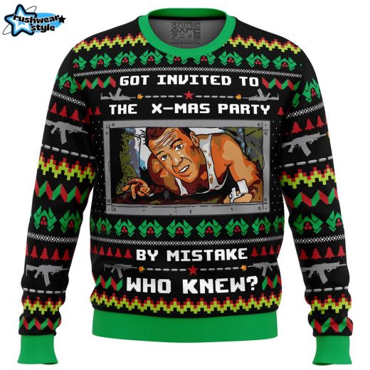 Got Invited to a Christmas Party Die Hard Ugly Sweater – Action Movie Xmas Sweater