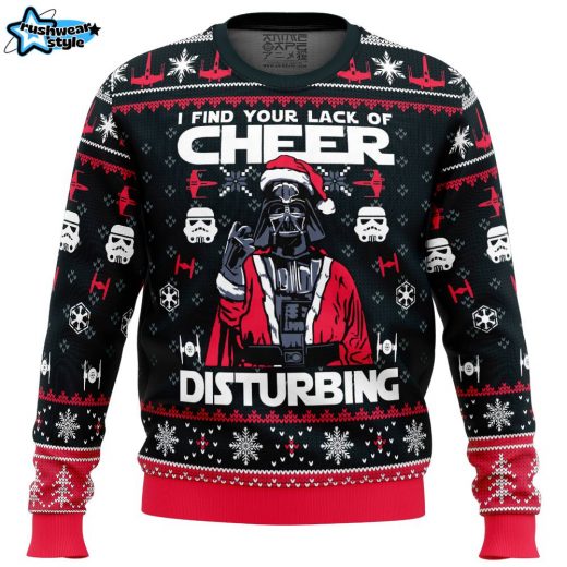 I Find Your Lack of Cheer Star Wars Ugly Christmas Sweater – Sci-Fi Movie Xmas Sweater