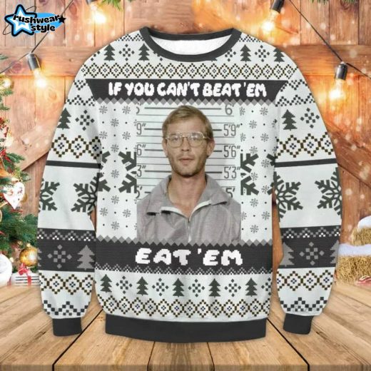 Jeffrey Dahmer Funny Serial Killer Ugly Christmas Sweater – Dark Humor Holiday Sweater