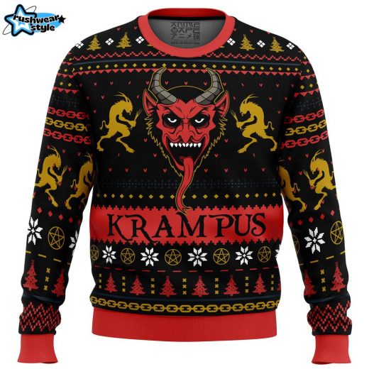 Krampus Krampus Ugly Christmas Sweater – Horror Holiday Sweater