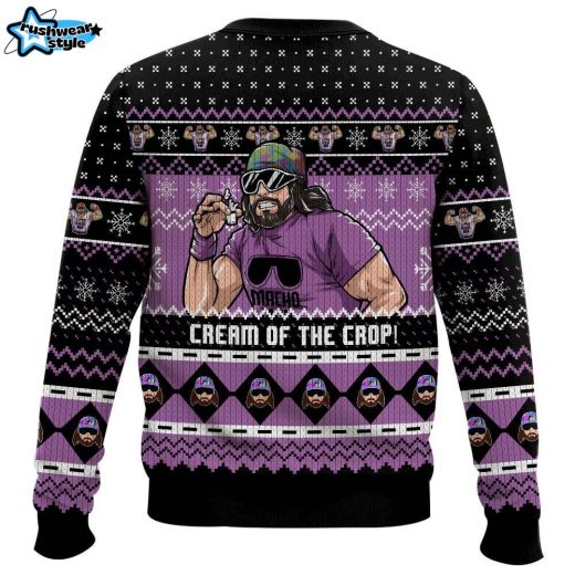 Macho Man Ugly Christmas Sweater – Wrestling Legend Holiday Sweater