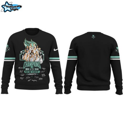 New York Liberty 2024 WNBA Finals Champions Sweatshirt | Black Edition – Basketball Fan Gear, Championship Apparel