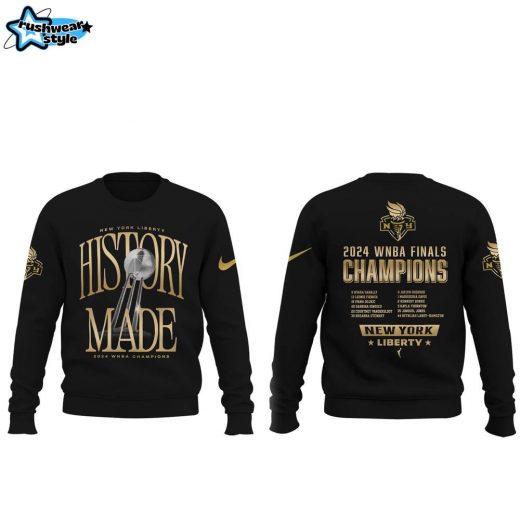 New York Liberty 2024 WNBA Finals Champions Sweatshirt | Gold Edition – Limited Edition, Basketball Champions Merchandise