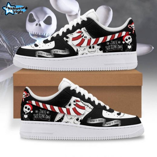 Premium AF1 Shoes – Jack Skellington “What’s This?” Sneakers – Nightmare Before Christmas Fans