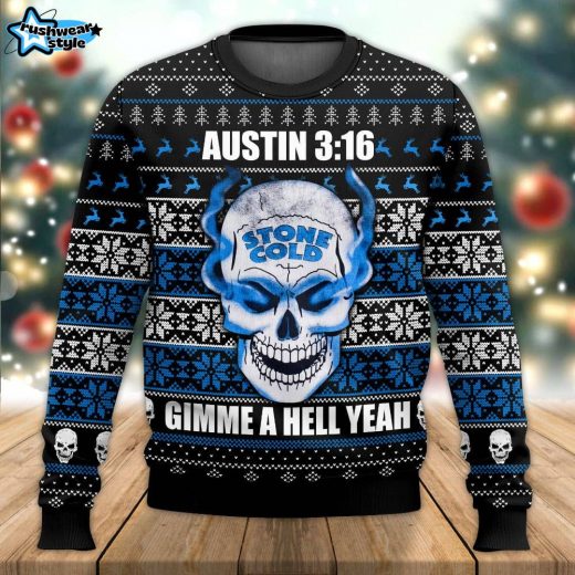 Stone Cold Steve Austin 3:16 Ugly Sweater – Wrestling Legend Christmas Sweater