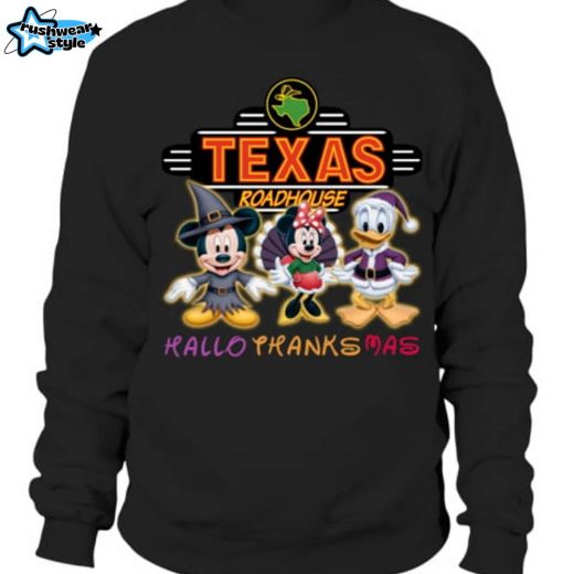 Texas Roadhouse HalloThanksMas Unisex Sweatshirt – Festive Holiday Mashup