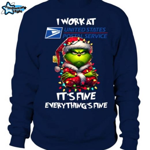 USPS “It’s Fine Everything’s Fine” Unisex Sweatshirt – Postal Worker Humor