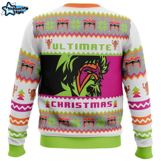 Ultimate Warrior Christmas Pro Wrestling Ugly Sweater – WWE Legend Holiday Sweater