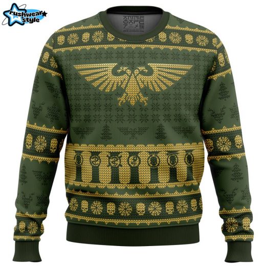 Warhammer 40k Imperium Ugly Christmas Sweater – Sci-Fi Fantasy Gamer Holiday Sweater