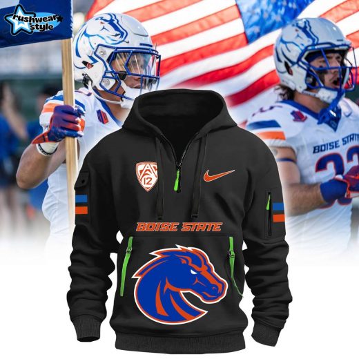 Boise State Broncos Fleece Zip Hoodie | Black Edition – College Team Apparel, Official Fan Gear