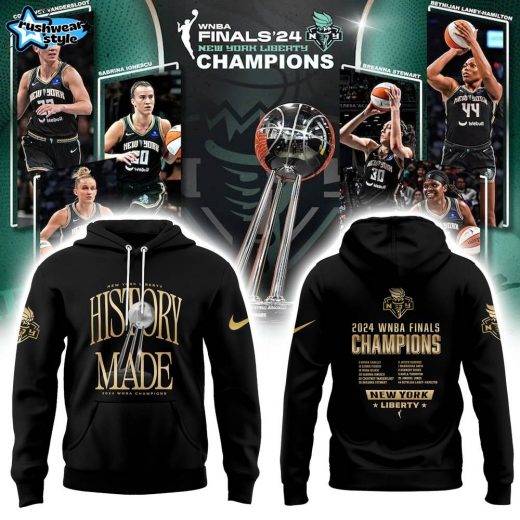 New York Liberty 2024 WNBA Finals Champions Hoodie | Gold Edition – Limited Edition, WNBA Finals Champions Apparel