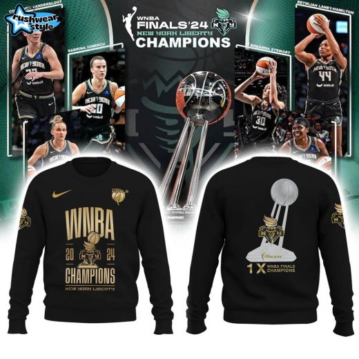 New York Liberty 2024 WNBA Finals Champions Sweatshirt | Gold Edition V2 – WNBA Finals Collector’s Item, Premium Fan Apparel