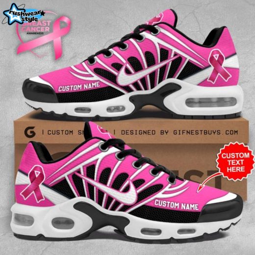 Personalized Breast Cancer Awareness Air Max Shoes – Custom Pink Ribbon Sneakers