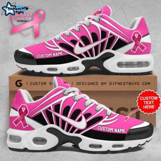 Personalized Breast Cancer Awareness Air Max Shoes – Custom Pink Ribbon Sneakers