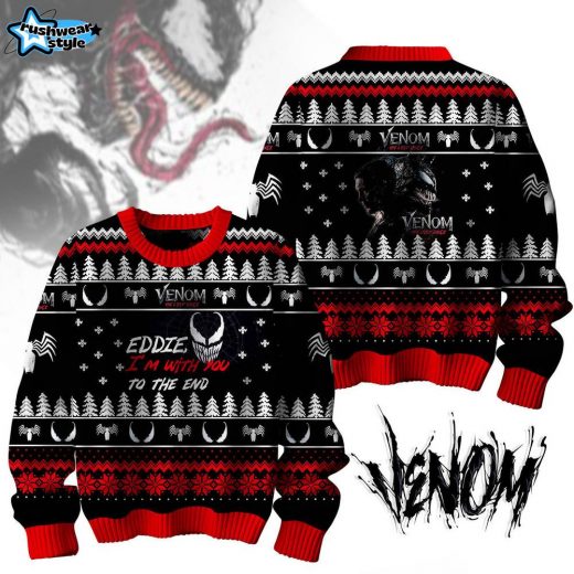 Premium Venom Ugly Christmas Sweater – Marvel Villain Holiday Sweater, Superhero Themed Christmas Apparel