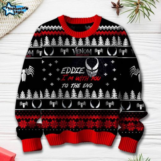 Premium Venom Ugly Christmas Sweater – Marvel Villain Holiday Sweater, Superhero Themed Christmas Apparel