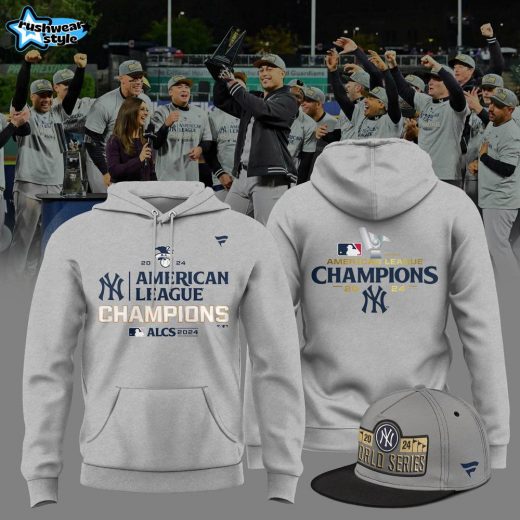 ALCS Champion New York Yankees Hoodie Apparel – Grey | Official 2024 Limited Edition