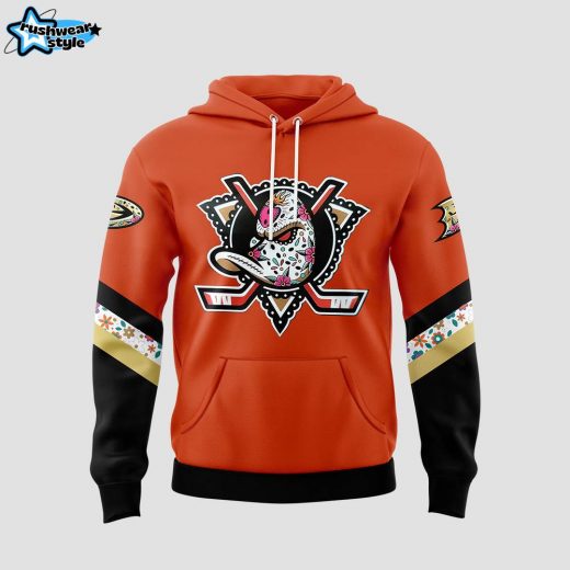 Anaheim Ducks Dia De Los Muertos 2024 Pullover Hoodie – Day of the Dead NHL Fan Gear