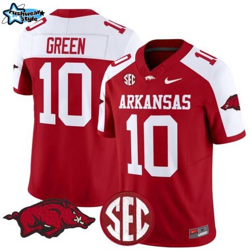 Men’s Arkansas Razorbacks Vapor Limited Jersey – All Stitched – Red