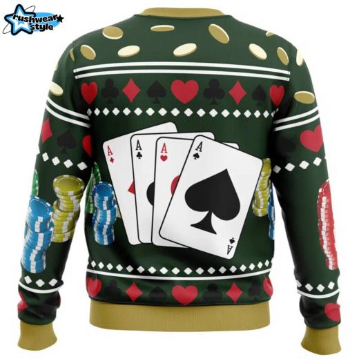 Ace Visconti Four Pips Dead by Daylight Ugly Christmas Sweater Holiday Gift