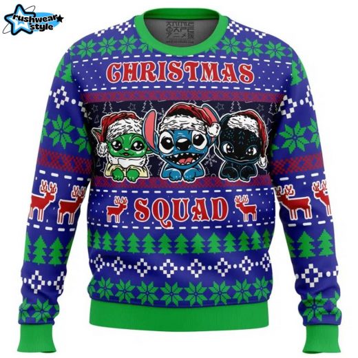 Christmas Squad Pop Culture Ugly Christmas Sweater Holiday Team Gift