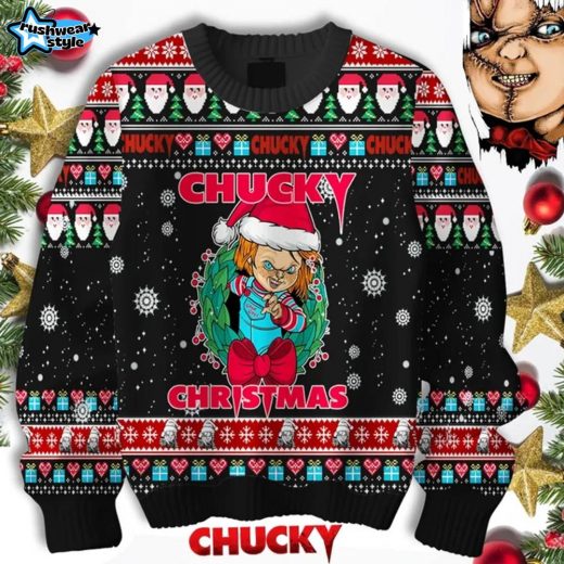 Chucky Christmas Sweater Horror Movie Holiday Outfit