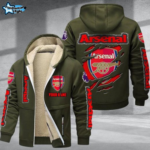 Arsenal F.C. DMTZ0590 Velvet Zip Hoodie Coat Gunners Supporter Jacket