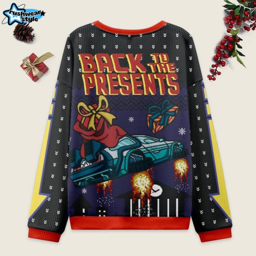 Back to the Present Ugly Christmas Sweater – Time-Travel Inspired Holiday Gift