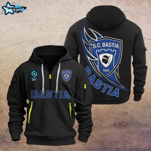 Bastia DMHT1209 Zip Hoodie – SC Bastia Fan Gear