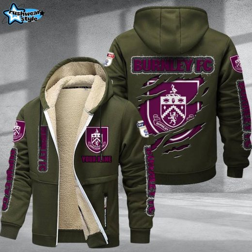 Burnley F.C DMTZ0611 Velvet Zip Hoodie Coat Clarets Teamwear