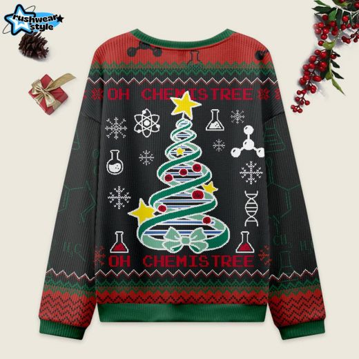 DNA Tree Ugly Christmas Sweater – Science-Themed Holiday Design