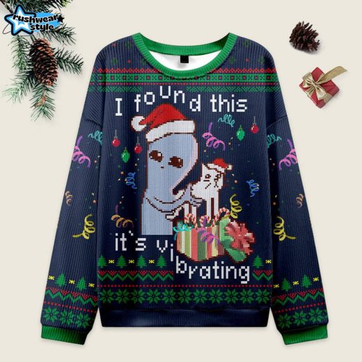 I Found This Funny Ugly Christmas Sweater – Dark Blue Holiday Design