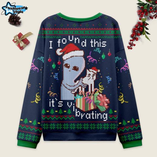 I Found This Funny Ugly Christmas Sweater – Dark Blue Holiday Design