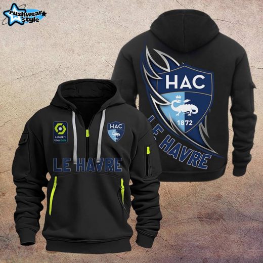 Le Havre DMHT1190 Zip Hoodie – Le Havre AC Football Hoodie