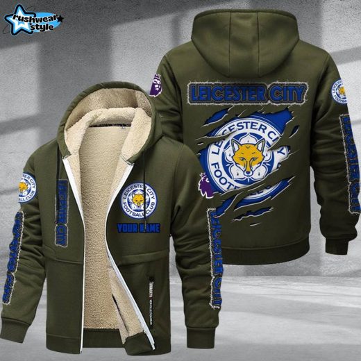 Leicester City DMTZ0600 Velvet Zip Hoodie Coat Foxes Fan Gear