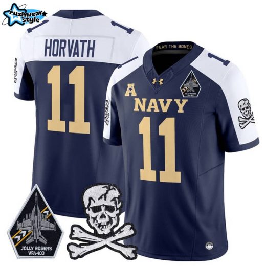 Men’s Navy Midshipmen 2024 Vapor Limited Jersey V3 – All Stitched